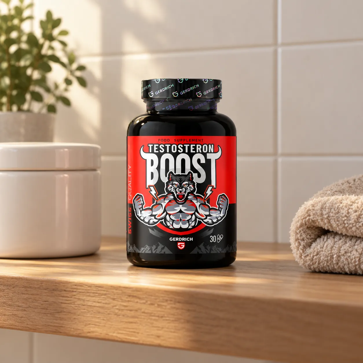 Testosteron Boost — Verpackung im Alltag