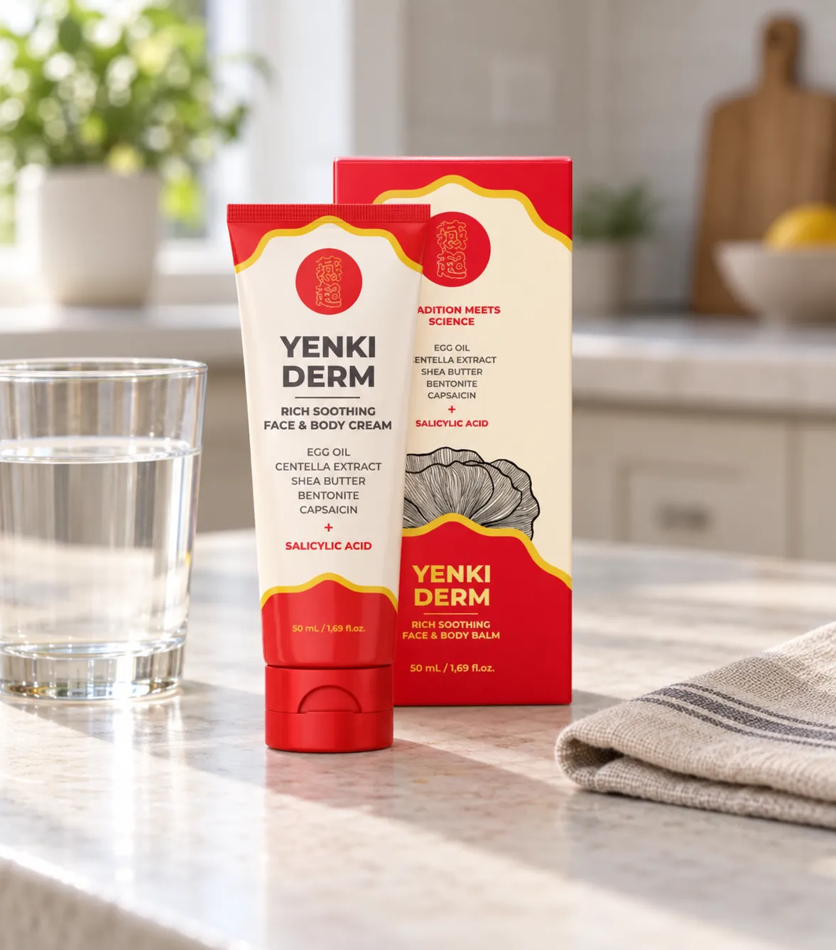 Yenki Derm — Verpackung im Alltag