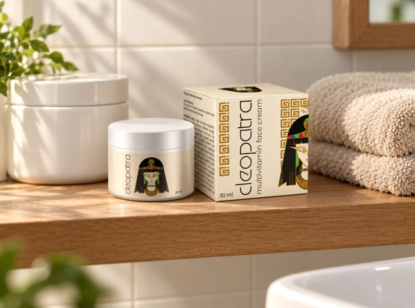 Cleopatra cream — Verpackung im Alltag