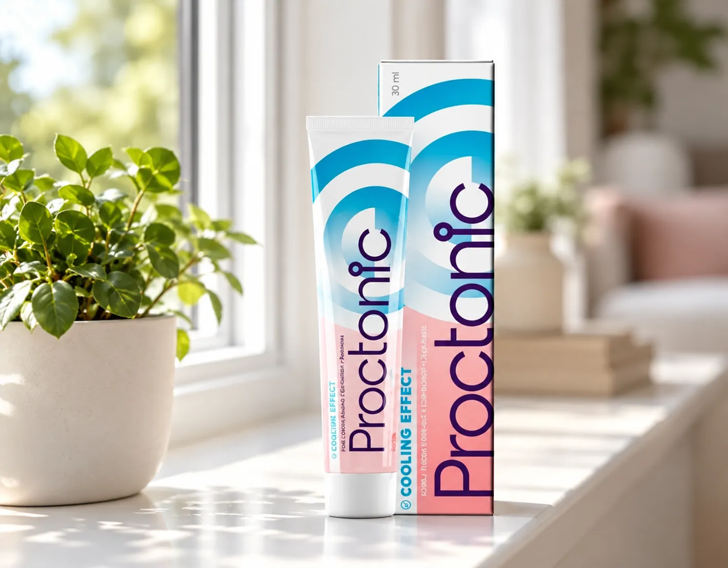 Proctonic — Verpackung im Alltag
