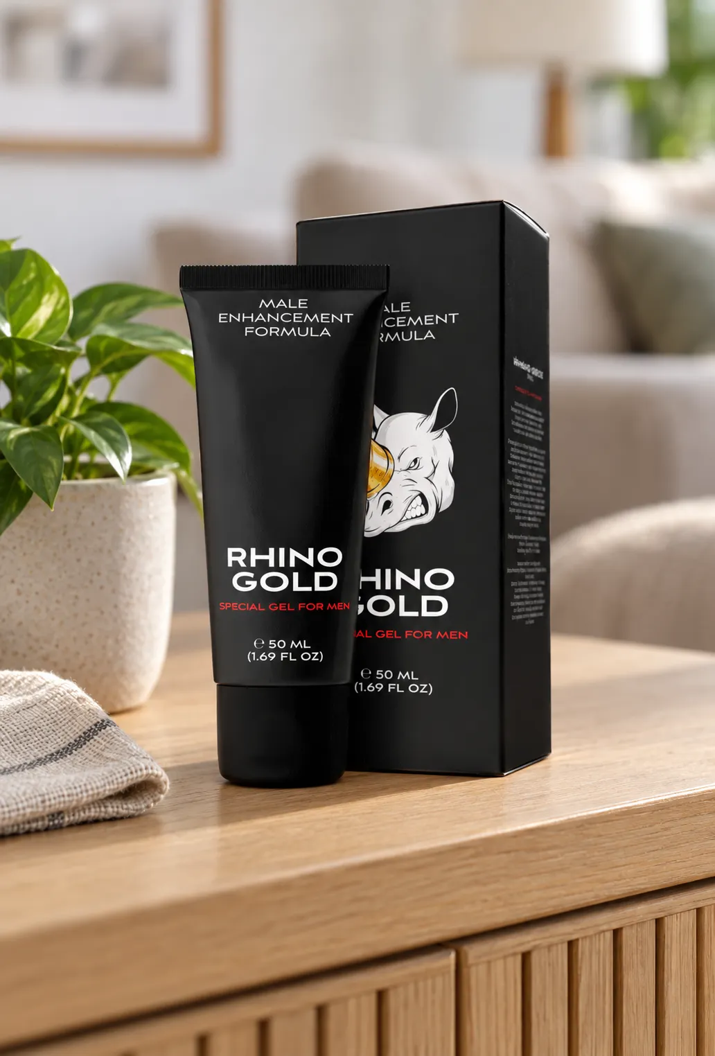 Rhino Gold Gel — Verpackung im Alltag